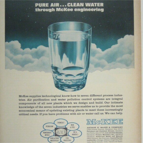McKee Pure Air Clean Water Vintage Magazine Print 1967 Ad Advertisement - Picture 2 of 2